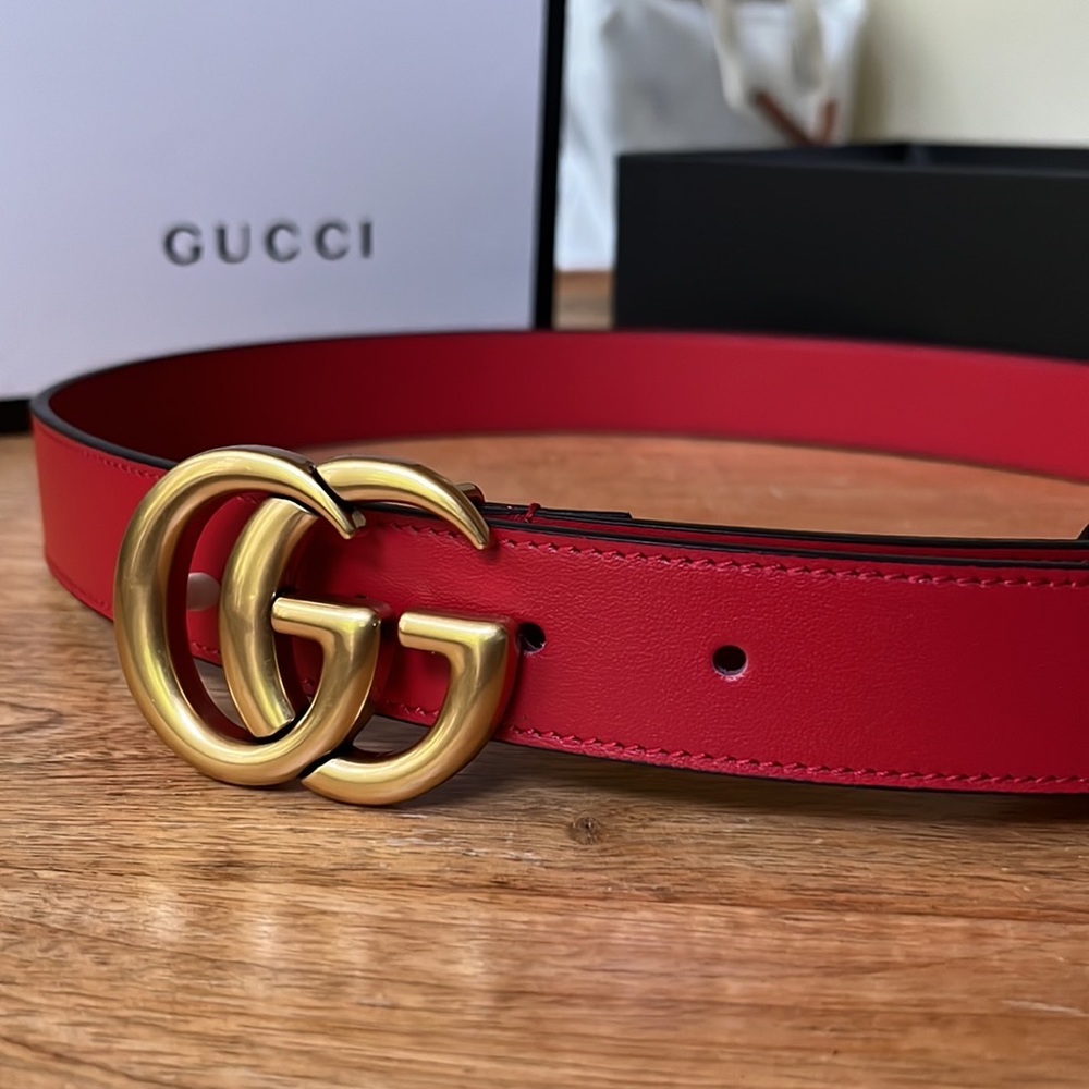 GG leather belt